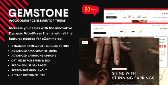 Gemstone - Jewellery Store eCommerce WooCommerce Theme 1 Gemstone Jewellery Store eCommerce