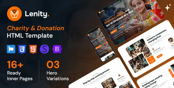 Lenity – Charity & Donation HTML Template 1 Lenity – Charity & Donation HTML Template