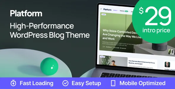 Platform - Modern High-Performance Blog WordPress Theme 1 Platform - Modern High-Performance Blog WordPress Theme