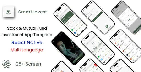 Stock & Mutual Fund Investment App Template in React Native | Smart Invest | Multi Language 1 Stock & Mutual Fund Investment App Template in React Native | Smart Invest | Multi Language