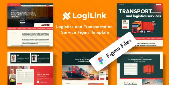 Logilink - Logistics and Transportation Service Figma Template 1 Logilink Logistics and Transportation Service Figma Template