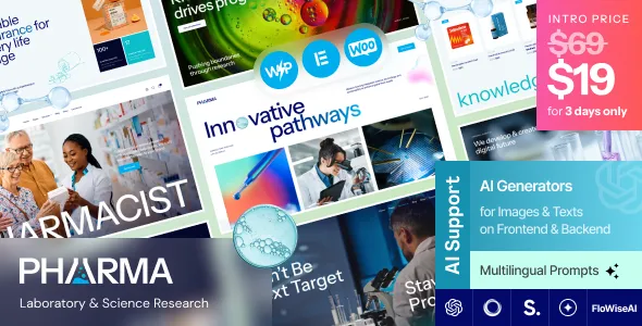 Pharma - Laboratory & Science Research WordPress Theme 1 Pharma Laboratory Science Research WordPress Theme