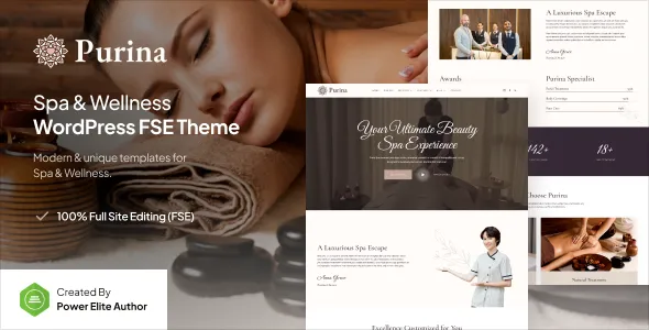 Purina – Spa & Wellness FSE WordPress Theme 1 Purina Spa Wellness FSE WordPress Theme
