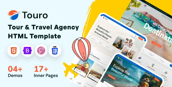Touro - Travel & Tour Booking Agency HTML Template 1 Touro - Travel & Tour Booking Agency HTML Template