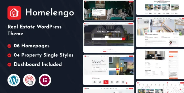 Homelengo - Real Estate WordPress Theme 1 Homelengo - Real Estate WordPress Theme