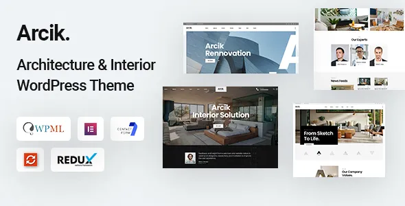 Arcik - Architecture WordPress Theme 1 Arcik - Architecture WordPress Theme