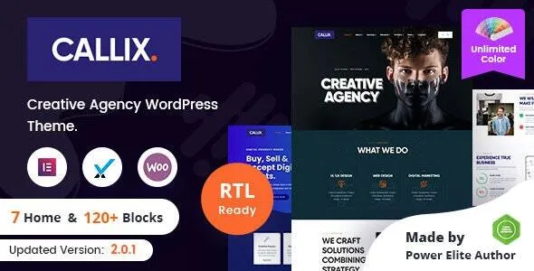 Callix - Creative Agency WordPress Theme + RTL 1 Callix - Creative Agency WordPress Theme + RTL