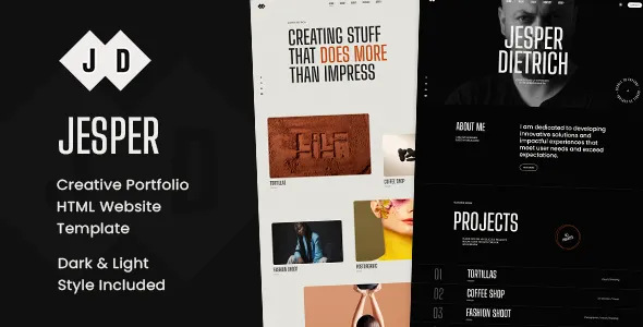 Jesper - Creative Portfolio Showcase HTML Website Template 1 Jesper - Creative Portfolio Showcase HTML Website Template