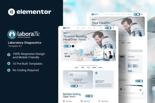 Laboratic - Laboratory Diagnostics Elementor Template Kit 1 Laboratic - Laboratory Diagnostics Elementor Template Kit