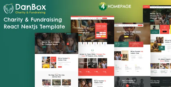Danbox - Charity & Fundraising React NextJS Template 1 Danbox - Charity & Fundraising React NextJS Template