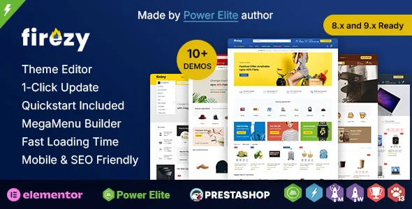 Firezy - Multi purpose Elementor PrestaShop Theme 1 Firezy - Multi purpose Elementor PrestaShop Theme