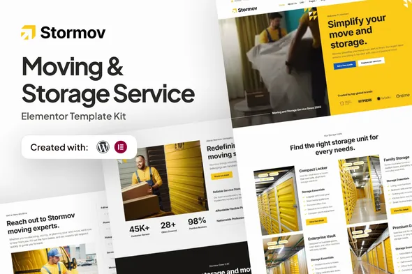 Stormov - Moving & Storage Service Elementor Template Kit 1 Stormov - Moving & Storage Service Elementor Template Kit