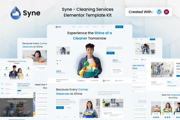 Syne - Cleaning Services Elementor Template Kit 1 Syne - Cleaning Services Elementor Template Kit