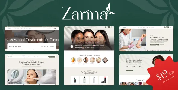 Zarina - Cosmetic and Plastic Surgery WordPress Theme 1 Zarina - Cosmetic and Plastic Surgery WordPress Theme