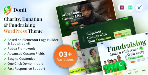 Donit – Charity Donation & Fundraising WordPress Theme 1 Donit – Charity Donation & Fundraising WordPress Theme